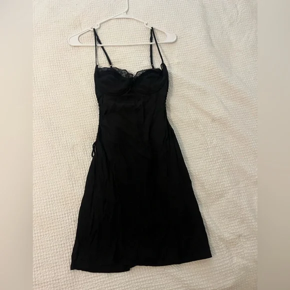 princess polly black lace dress Lareina Keyhole Lace Maxi Dress Black main image 1